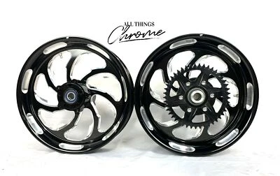 STOCK SIZE BLACK CONTRAST SAMURAI WHEELS 01-05 SUZUKI GSXR 600/750 Foto 1 de 4