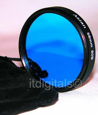 72mm 80B Blue Lens Filter B&W Color Film Digital 80-B USA Seller Fast Ship 72 mm - Image 1 of 2