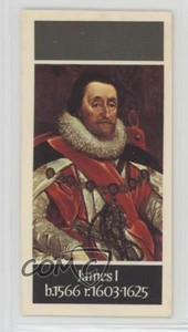 1977 Carreras Craven Black Cat Kings & Queens of England Tobacco James I #32 n1u
