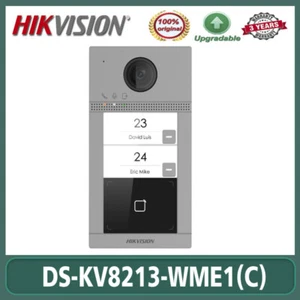 Timbre estación puerta intercomunicador IP de 2 botones Hikvision DS-KV8213-WME1(C) PoE - Imagen 1 de 6