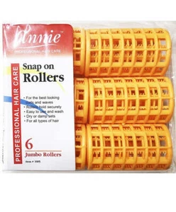 Annie Snap-On Rollers Size Jumbo 6 Count Orange 1005 - Picture 1 of 4