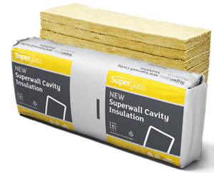 Cavity Wall Insulation Superglass Slabs Batts 75mm x 1200mm x 455mm (5.46m²)