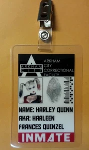 Insignia de identificación de Batman - Arkham Institute Recluso Harley Quinn Cosplay Disfraz de utilería - Imagen 1 de 1