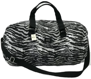 Victoria Secret PINK Duffle Gym Bag Large Animal Print Logo Travel Bag - Picture 1 of 4