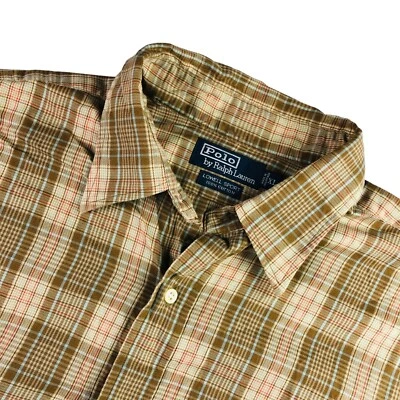 De Colección Polo Ralph Lauren Para Hombre Lowell Sport L/S Camisa con Botones Tostada a Cuadros • Talla XL Foto 1 de 4