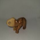 Olive Wood Elephant Figurine Statue Hand Carved 3 X2 Inch