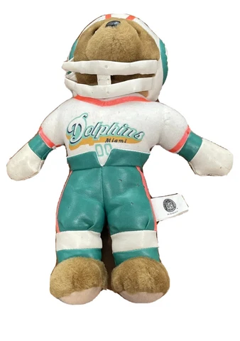 Miami Dolphins Teddy Bear Plush Nanco 2000 Football Uniform NFL Licensed Cover