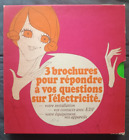 Boîtier cartonné EDF 3 brochures pour répondre à vos questions sur l'électricité