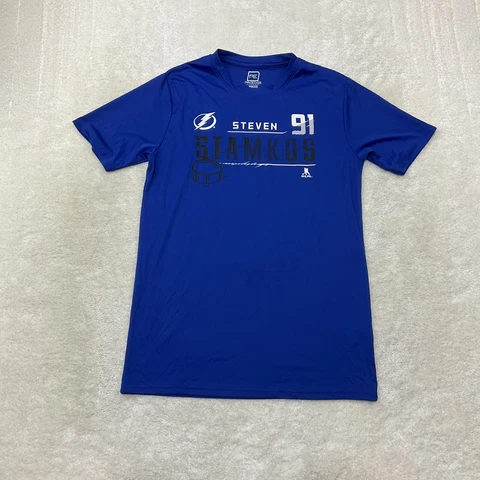 Pro Edge Mens Size M Steve Stamkos Tampa Bay Lightning Blue Shirt Cover