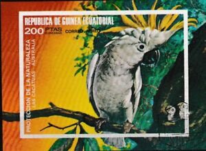 Equatorial Guinea - Sulphur-crested Cockatoo - souvenir sheet 1974