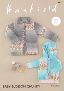 Sirdar Knitting Pattern - Hayfield Baby Blossom Chunky, Cardigans 4832 - Picture 1 of 1