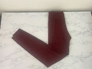 Target Womens Leggings Size XS Maroon Full Length Phone Pockets Stretch U - Picture 1 of 6