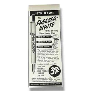 Anuncio impreso original vintage envoltura congelador escribe en cada hogar congelador años 50 - Imagen 1 de 4