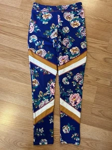 Matilda Jane Girls size 14 Four Square Legging  Floral Blue - Picture 1 of 2
