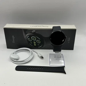 Google Pixel Watch 3 45mm czarny aluminium z czarnym sportowym (GPS) - dobry stan - Zdjęcie 1 z 6