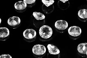 Piedra preciosa suelta redonda de cuarzo cristal natural corte facetado de 5 mm a 20 mm - Imagen 1 de 3