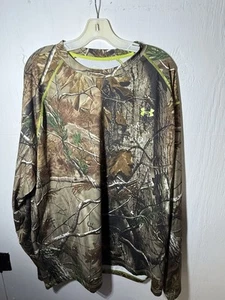 Under Armor Scent Control Long Sleeve Realtree Xtra Camo Shirt Loose Fit 2XL A8 - Picture 1 of 16