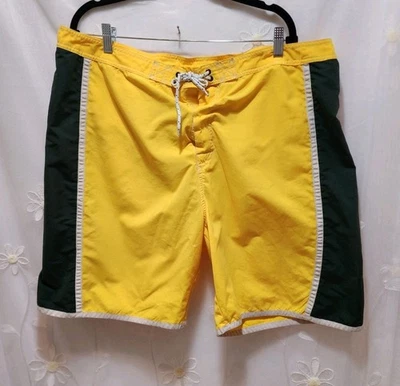 Bañador Old Navy Para Hombre XXL Amarillo y Verde Verano Boardshorts Vacation Resort Foto 1 de 4