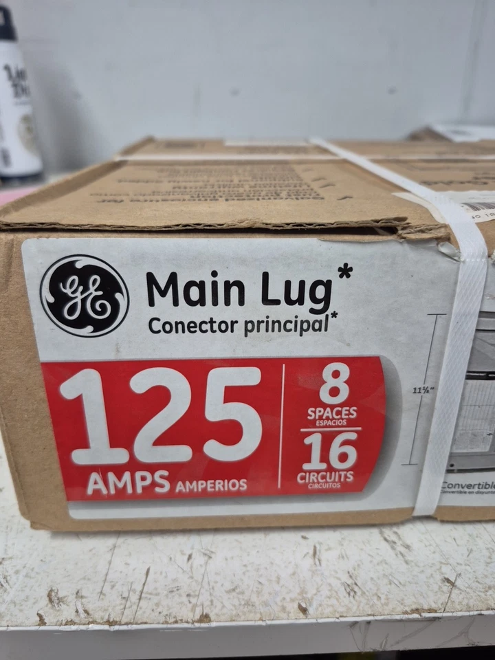 GE PowerMark Plus 125 Amp Exterior Kit de terminales principales Panel de disyuntor TLM812RCUP Foto 1 de 1