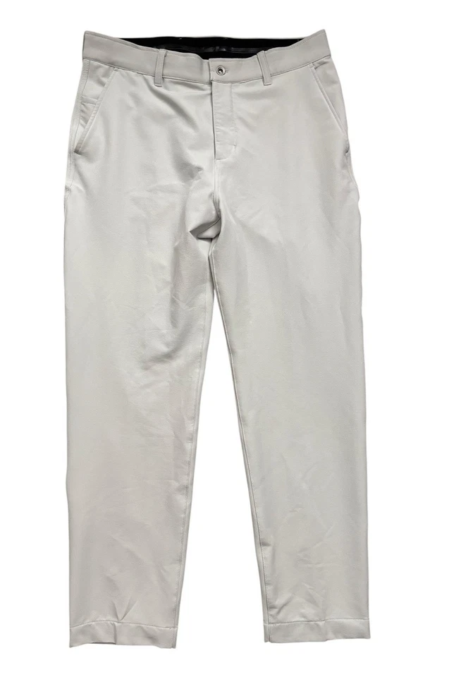 Calça de golfe Nike masculina tamanho 35x30 branca pérola Nike repel fina afunilada preppy - Imagem 1 de 4