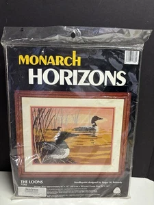 Monarch Horizons "The Loons" Needlepoint Kit T1362 "16"X 12" Roger Reinardy 1985 - Picture 1 of 3