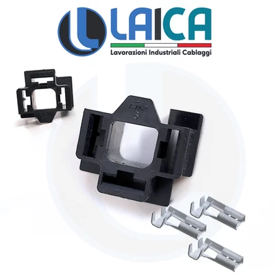 TE CONNECTIVITY CONNETTORE H4 PORTALAMPADA 3 POLI PIN NERO PER AUTO MOTO NAUTICA AMP - TE 1PZ