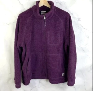 North Face Deep Fleece Jacket Sweater Women’s Sz L Ridge Soft Cozy Purple Oso - Picture 1 of 19