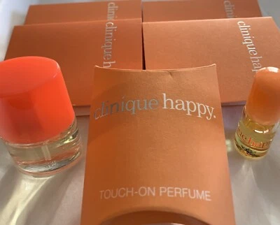 Clinique Happy Perfume Lote 6 piezas ~ 1 Happy Heart Spray y 1 Rodillo, 4 Frascos 1 ml Mezcla Foto 1 de 4