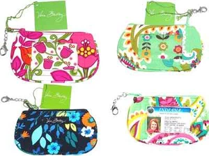 Vera Bradley Clip Zip ID Lilli Bell Tutti Frutti Midnight Blue Pink Green Nuevo - Imagen 1 de 7