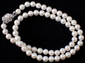 Japanese Genuine Pearl Akoya Pearl Necklace 7mm No Brand From Japan F/S - Picture 1 of 6