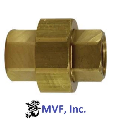 1/2" 125# NPT Pipe Hex Union Yellow Brass Plumbing, Water, Gas 28070 - Image 1 of 4