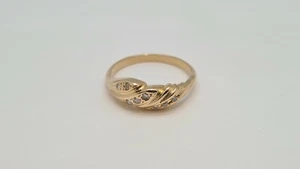 Bague en Or Jaune sertie de diamants naturels  - Picture 1 of 6