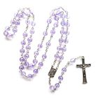 Orthodox Church Crucifix for Pendant Rosary Necklace Christ Prayer Purple