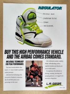 Zapato inflable LA Gear Regulator 1991 anuncio impreso vintage - Imagen 1 de 1