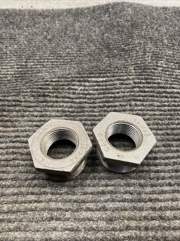 Lot of 2 Ward Hex Plug Malleable Iron 1" x 1-1/2" - Image 1 of 4