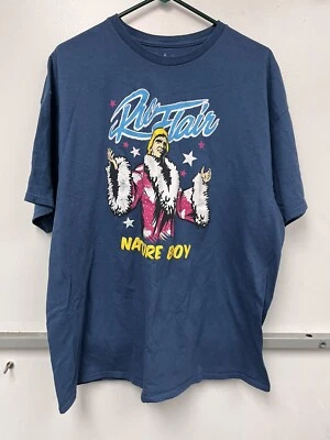 Vintage WWE WWF Ric Flair Nature Boy Blue T-Shirt Size 2XL AA 92424 - Image 1 of 4