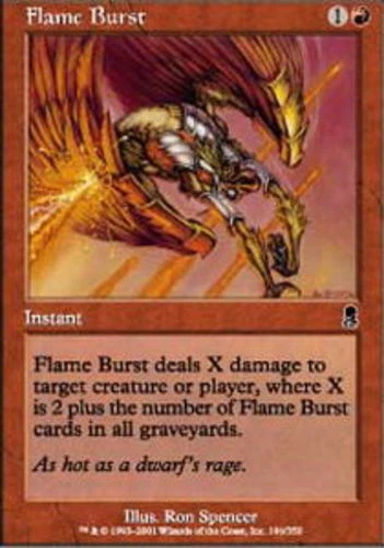4x Flame Burst ~ Moderately Played Odyssey MTG Magic x4 4 UltimateMTG Playset Re - Image 1 of 1
