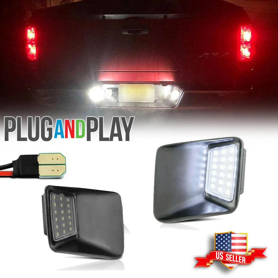 04-12 Chevy Colorado/GMC Canyon SMD LED parachoques trasero matrícula luz conjunto lámpara Foto 1 de 4