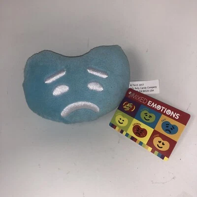 NEW Jelly Belly Mixed Emotions Mini-Plush Blue Jelly Bean - Sad - 2017 - Image 1 of 4