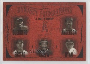 2005 Flair Dynasty Foundations Vladimir Guerrero Garret Anderson Darin Erstad