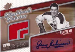 2005-06 Upper Deck SPX JEAN BELIVEAU Maglia Auto Flashback Tessuti Card - Foto 1 di 1