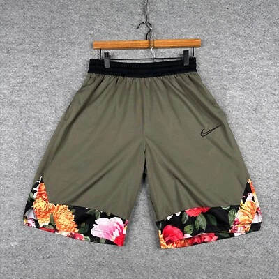 Nike Shorts Mens Medium M Olive Green Floral DNA Dri-Fit Basketball DH9720-222 - Image 1 of 4