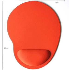 PC Mousepad Ergonomic Comfortable Mat With Wrist Rest Support Non Slip Orange - Picture 1 of 7