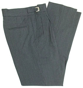 New Boys Morning Dress Pants Grey & Black Hickory Stripe Adjustable 24" Waist - Picture 1 of 2