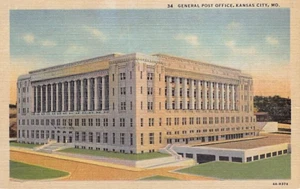 Postal MO: Oficina General de Correos, Kansas City, Missouri, lino años 40 - Imagen 1 de 2