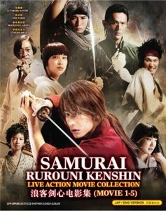 DVD Rurouni Kenshin Live Action Movie 1-5 Collection (English Dub) All Region - Picture 1 of 7