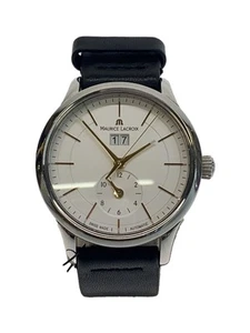 MAURICE LACROIX LC6088 Automatic Analog Leather Watch White Excellent JAPAN - Picture 1 of 5
