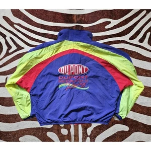 Vintage Nascar Dupont, Chase, Authentic Bold Neon Color Men’s Xl Racing Jacket - Picture 1 of 6