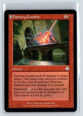 (3x) FLAMING GAMBIT - Torment – MTG Magic the Gathering Card - Uncommon - Image 1 of 4