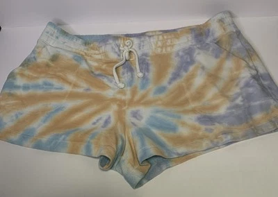 Pantalones cortos para mujer SO Lounge Life, tie-dye talla grande mezcla de algodón Foto 1 de 4